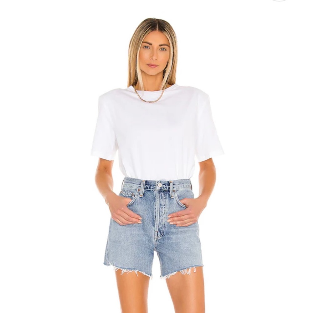 Agolde Riley Jean Shorts, size 30. Snapshot color.